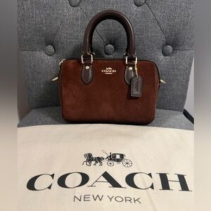 Coach Mini Rowan in Vintage Brown Suede